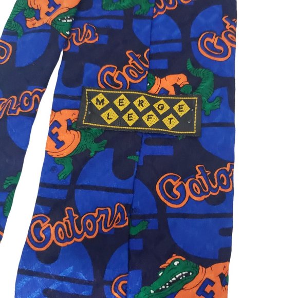 Florida Gators Sport Necktie Merge Left 100% Silk - Picture 2 of 7